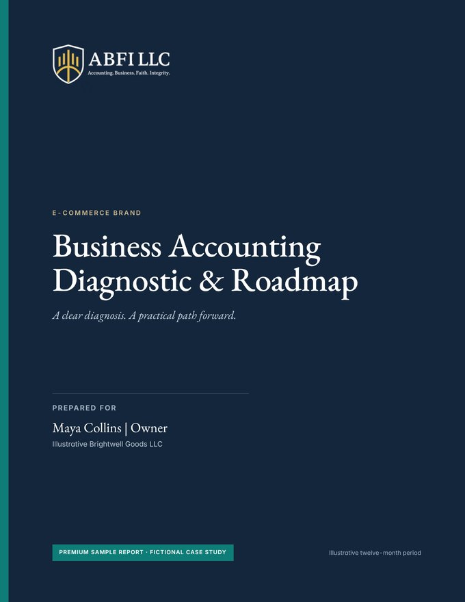 Cover of the E-commerce sample Diagnostic report