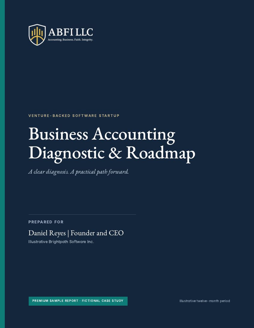 Sample Diagnostic, Startups, cover page